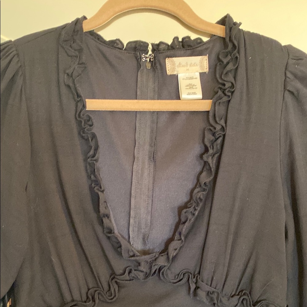 Altar’d State Black Ruffle Dress - Picture 2 of 8